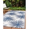 World Rug Gallery Floral Tropical Reversible Recycled Plastic 3' X 5' Navy Outdoor Rug 6075NAVY3X5 - alternate 1